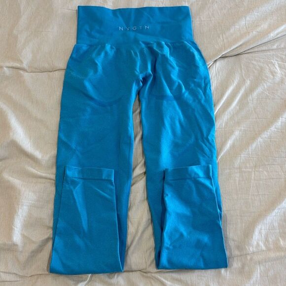 NVGTN Contour Seamless Leggings – Blue, Size XS - Picture 3 of 3